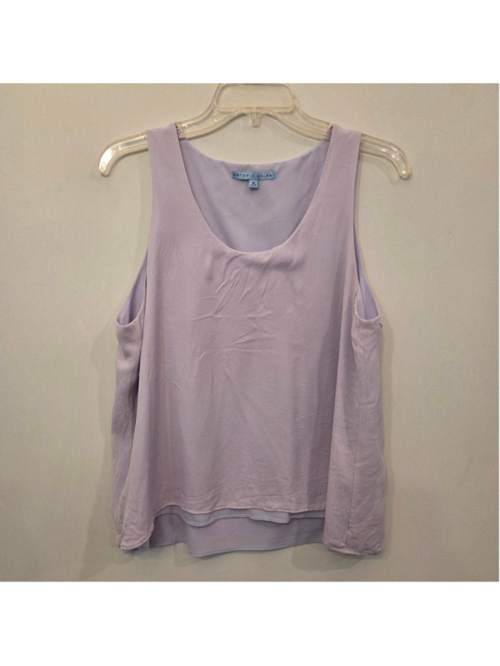 Women's Antonio Melani Silk Tank Top Lavender Size M